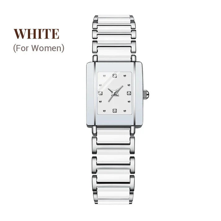 ⌚ Elegant Ceramic Band Watch — 3ATM Water Resistant, Quartz, Gift Box Included
