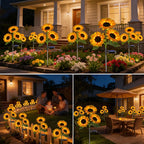 🌻 Solarbetriebene Sonnenblumen-Gartenstecker