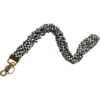 ✨Handmade Pleated Fabric Phone Lanyard with Metal Clasp - Long Neck Strap & Decorative Chain