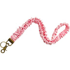 ✨Handmade Pleated Fabric Phone Lanyard with Metal Clasp - Long Neck Strap & Decorative Chain