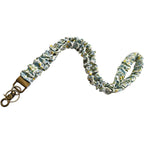 ✨Handmade Pleated Fabric Phone Lanyard with Metal Clasp - Long Neck Strap & Decorative Chain