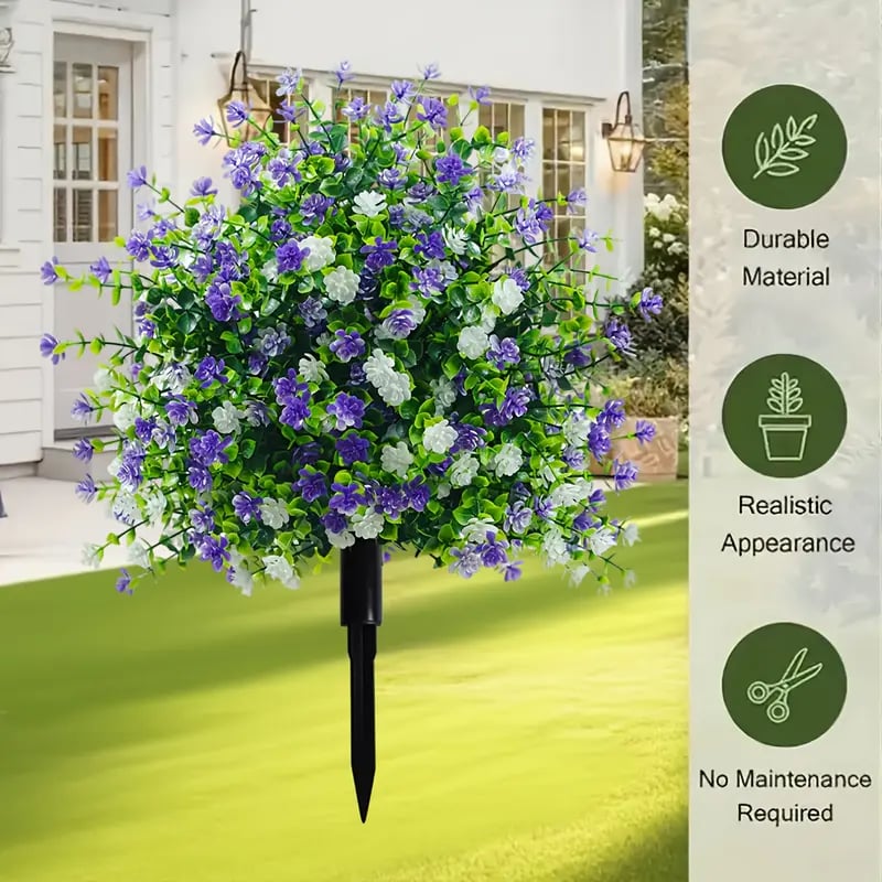 🌸Artificial potted trees with ground stakes