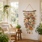 🌼 Boho Crochet Flower Wall Hanging Decor