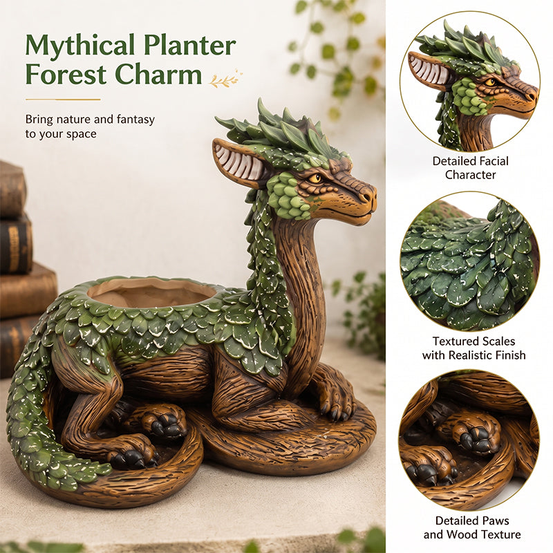 🐉 Fantasy Resin Dragon‑Shaped Succulent Planter Pot