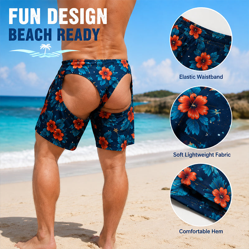 🌴 Novelty Printed Funny Swim Beach Shorts, Eye‑Catching Party Vacation Swim Trunks