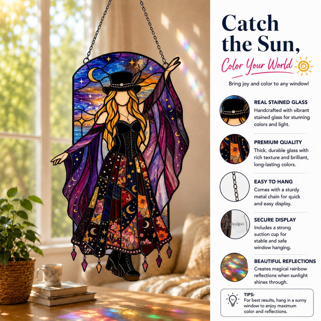 💥💃 Stevie Nicks 🤘 Handmade Stained Acrylic, single-sided printing