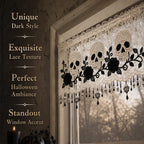 💀 Spooky Elegance Skull  Valance Curtain 🌹