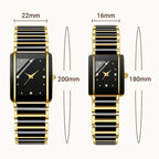 ⌚ Elegant Ceramic Band Watch — 3ATM Water Resistant, Quartz, Gift Box Included
