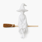 Witch Figurine - Cozy Halloween Fireplace & Bookshelf Decor🏡🧙♀️