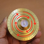 🧭 Brass Multi‑Ring Compass Ornament – Smooth Rotating Vintage Desktop Decor