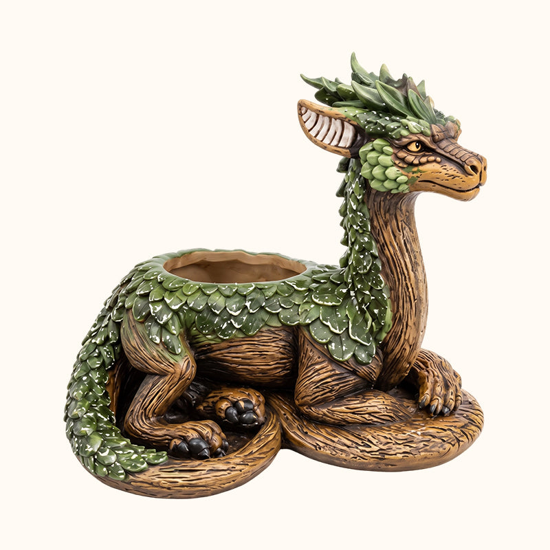 🐉 Fantasy Resin Dragon‑Shaped Succulent Planter Pot