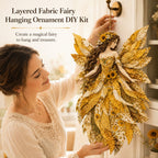 🧚‍♀️🌸 Premium DIY Kit ‘Fairy Patchwork’ | High-quality layered fabric with floral wings – DIY handmade fantasy wall decor ✨