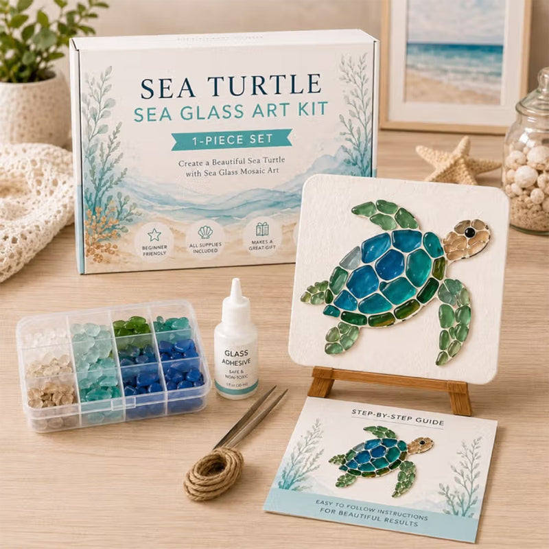 🌊Sea Glass Art Kit – Create Stunning Mosaic Masterpiece