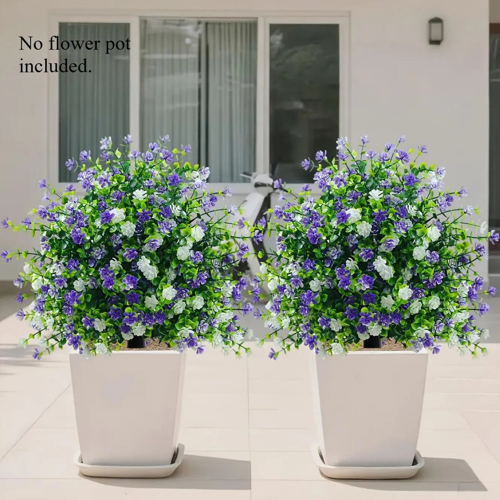 🌸Artificial potted trees with ground stakes