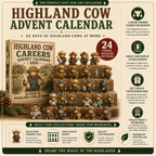 🐮 Highland Cow Careers Advent Calendar 2026 – 24 Days of Country Charm 🎁🤎