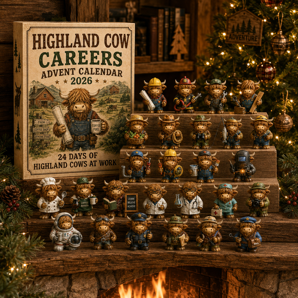 🐮 Highland Cow Careers Advent Calendar 2026 – 24 Days of Country Charm 🎁🤎