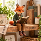 🦊 Reading Fox Ornament | Whimsical Woodland Decor For Book Lovers