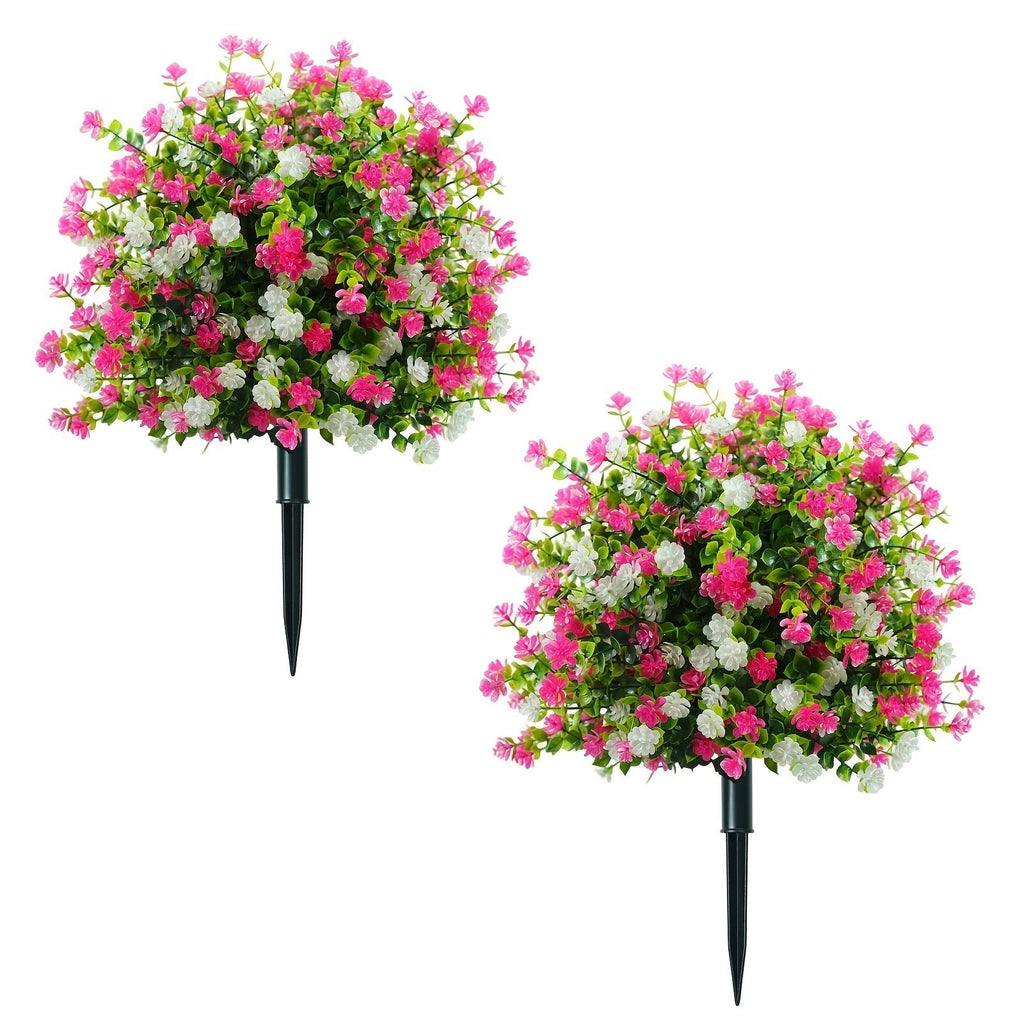 🌸Artificial potted trees with ground stakes