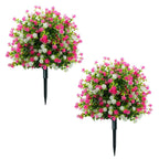 🌸Artificial potted trees with ground stakes