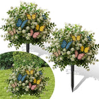 🌸Artificial potted trees with ground stakes