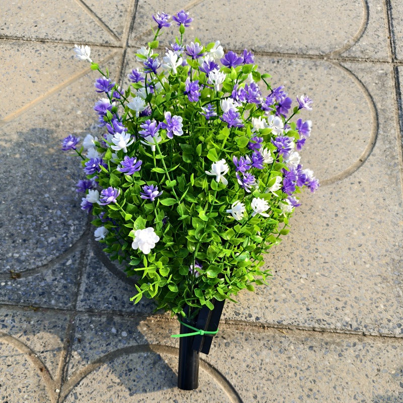 🌸Artificial potted trees with ground stakes