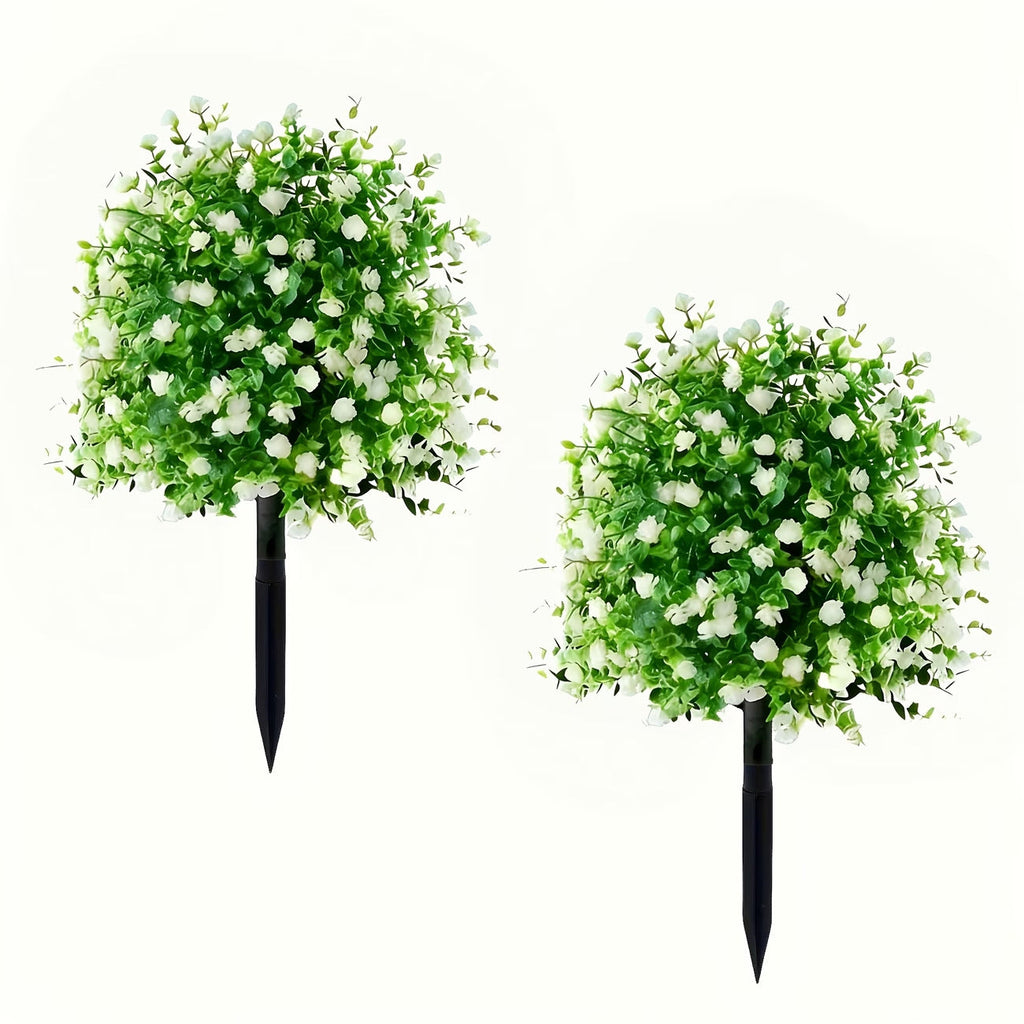 🌸Artificial potted trees with ground stakes