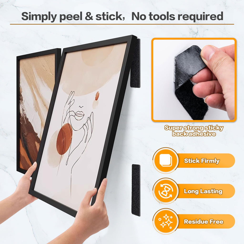 Adhesive-backed Velcro 🛠️ Secures any item without drilling or nails! 🔒