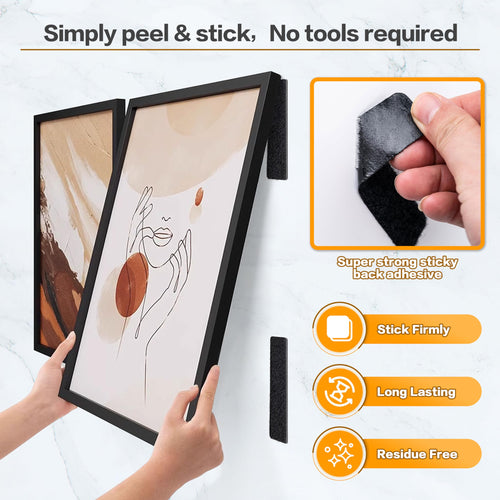 Adhesive-backed Velcro 🛠️ Secures any item without drilling or nails! 🔒