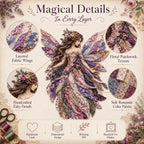 🧚‍♀️🌸 Premium DIY Kit ‘Fairy Patchwork’ | High-quality layered fabric with floral wings – DIY handmade fantasy wall decor ✨