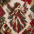 🧚‍♀️🌸 Premium DIY Kit ‘Fairy Patchwork’ | High-quality layered fabric with floral wings – DIY handmade fantasy wall decor ✨