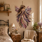 🧚‍♀️🌸 Premium DIY Kit ‘Fairy Patchwork’ | High-quality layered fabric with floral wings – DIY handmade fantasy wall decor ✨