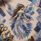 🧚‍♀️🌸 Premium DIY Kit ‘Fairy Patchwork’ | High-quality layered fabric with floral wings – DIY handmade fantasy wall decor ✨