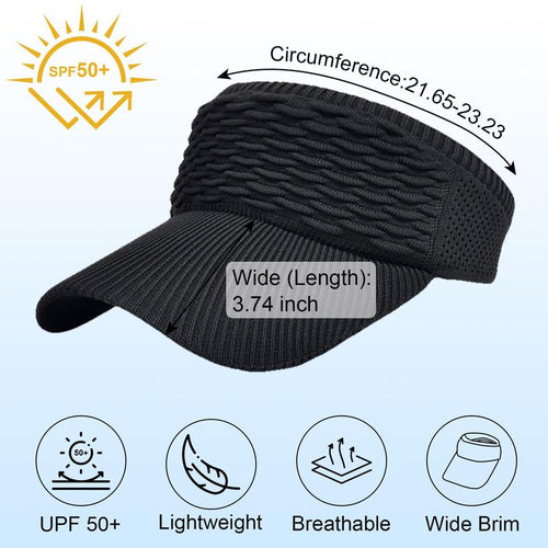 Foldable UPF 50+ Sun Visor Hat | Packable Wide Brim Beach & Sports Cap☀️👒