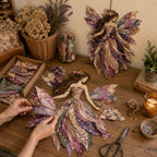 🧚‍♀️🌸 Premium DIY Kit ‘Fairy Patchwork’ | High-quality layered fabric with floral wings – DIY handmade fantasy wall decor ✨