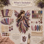 🧚‍♀️🌸 Premium DIY Kit ‘Fairy Patchwork’ | High-quality layered fabric with floral wings – DIY handmade fantasy wall decor ✨