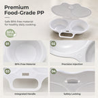 🍳Microwave Egg Poacher with Lid & Handle